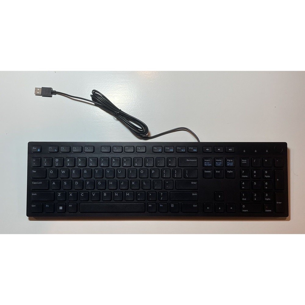 NEW! Dell Slim Black USB Wired KB216 Desktop Keyboard Standard 104 Key QWERTY